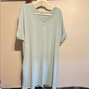 Light green V-Neck Women's Top